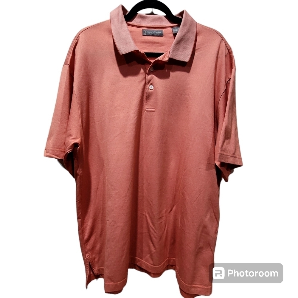 XL Peach Polo Men's Short Sleeve Shirt Golf Work Office